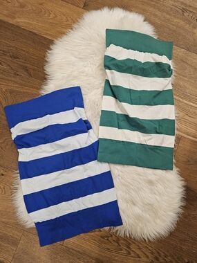 Vintage Striped Tube Top - Blue & Green Options